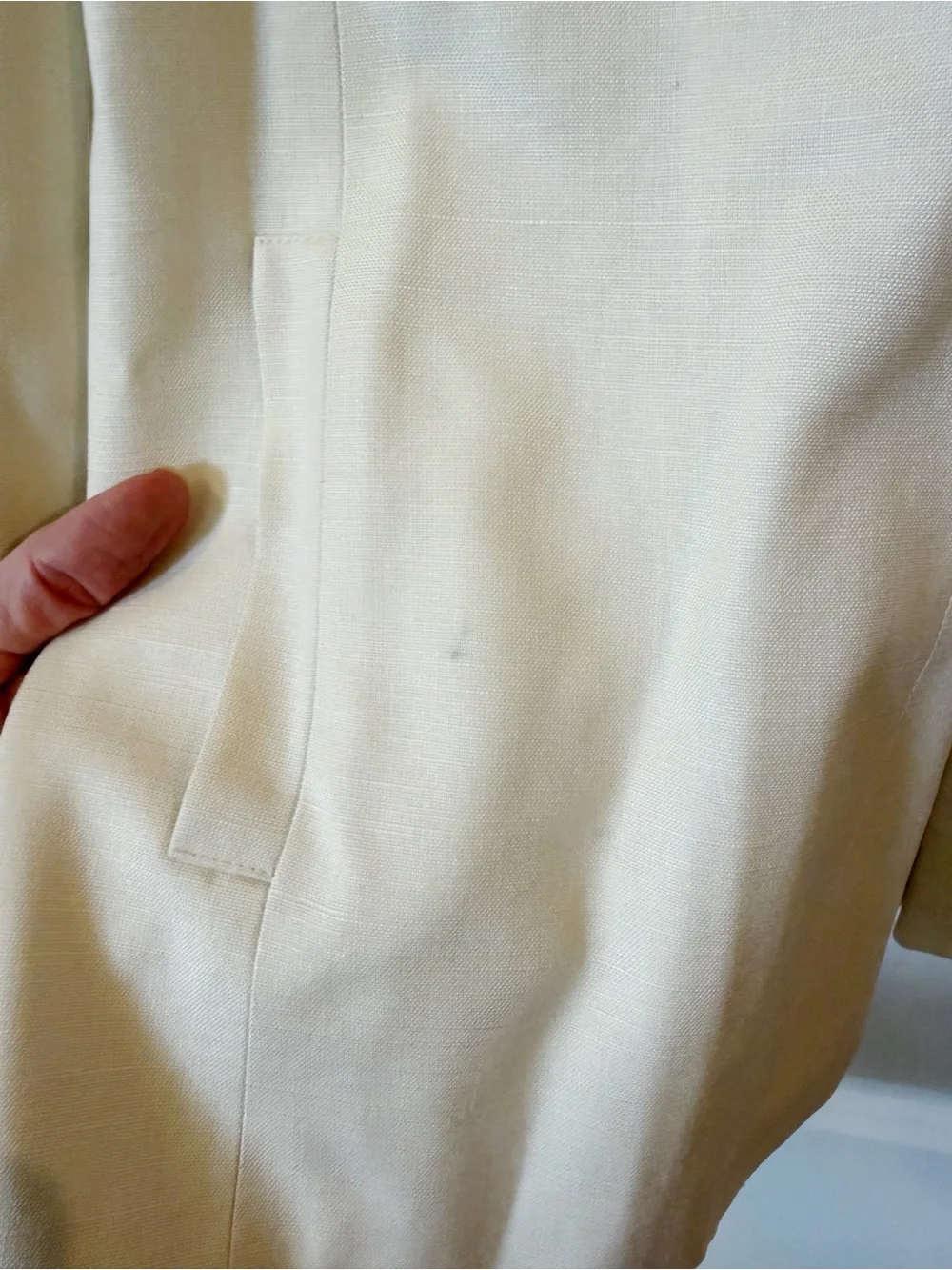 Christian Dior The Suit Cream Collarless Button Jacket - Vintage 10, Modern 6/8